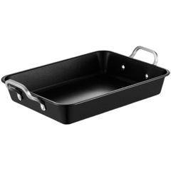 2F carbon steel thickened baking fish plate rectangular commercial stainless steel deepened plate double-ear baking pan indoor baking fish pan non-stick