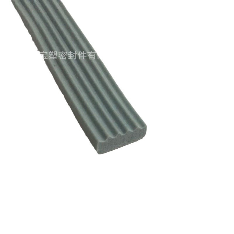 Tira de sellado de espuma ondulada EPDM de color 155mm, cinta antichoque y aislante para puertas