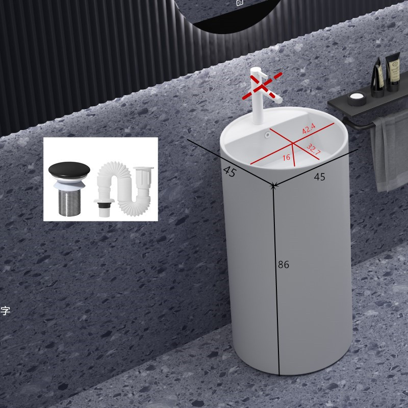 Dayuan 45+45+86 white single basin sink