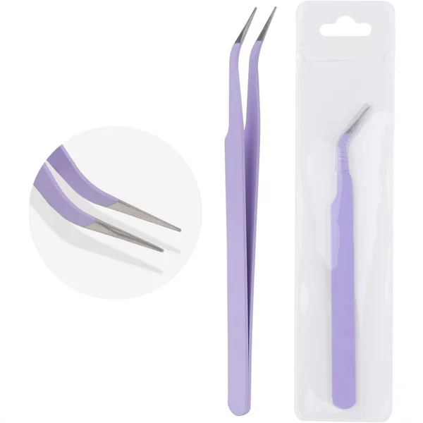 Cross-border popular eyelash tweezers, false eyelashes, lower lash tweezers, DIY handmade adhesive tools, tweezers
