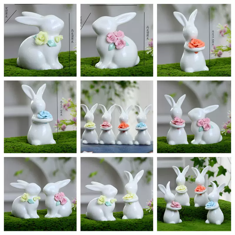 Cute rabbit, table high-end accessory, girl's gift, light luxury style