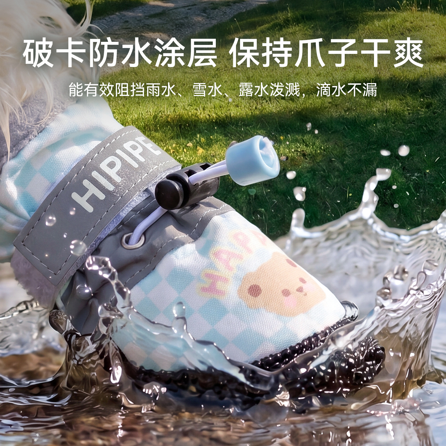 Primavera y verano nuevos zapatos para perros de dibujos animados de alta altura zapatos de suela suave para salir impermeable y resistente al desgaste perros pequeños y medianos que osos zapatos de peluche para mascotas