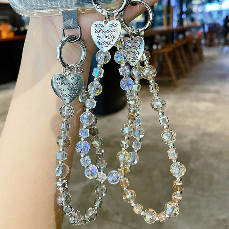 Creative nail sequins, mobile phone, chain, pendant, beaded bracelet, strap, internet celebrity, light luxury style, new collection
