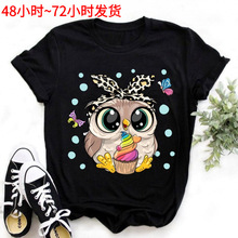 New Tops Trend Cute Owl Women Print Harajuku Ladies T-shirt