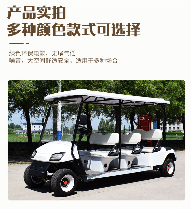 Factory direct supply 6-seat electric sightseeing bus four-wheel tourist attractions hotel homestay reception ferry golf cart