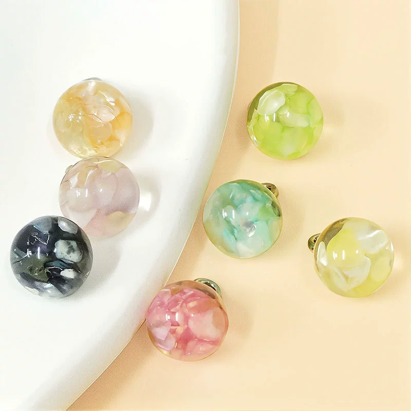 Прозрачные круглые бусины в китайском стиле с пуговицами на ножках для чонсама, ханьфу, рубашки, пуговицы для украшения браслета.