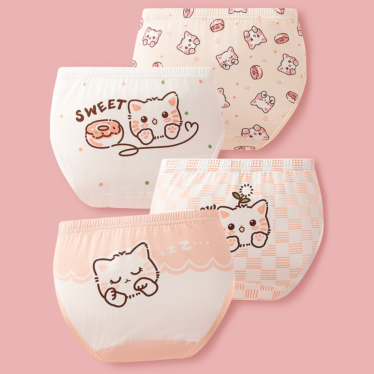 Los calzoncillos de verano para niñas delgadas de algodón pequeño mediano y grande Niños bebés pantalones cortos de algodón de una pieza de entrega al por mayor