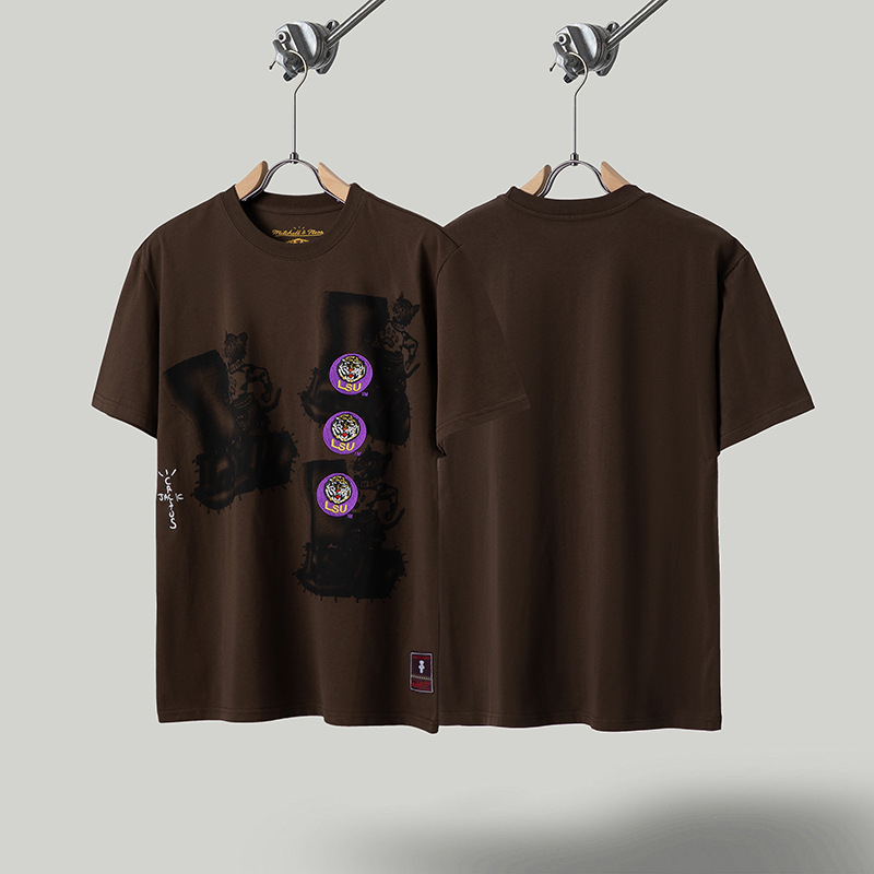 Travis de manga corta M mark Scott pequeño pato amarillo cactus relámpago rap tour TS pareja conjunta camiseta de hip-hop