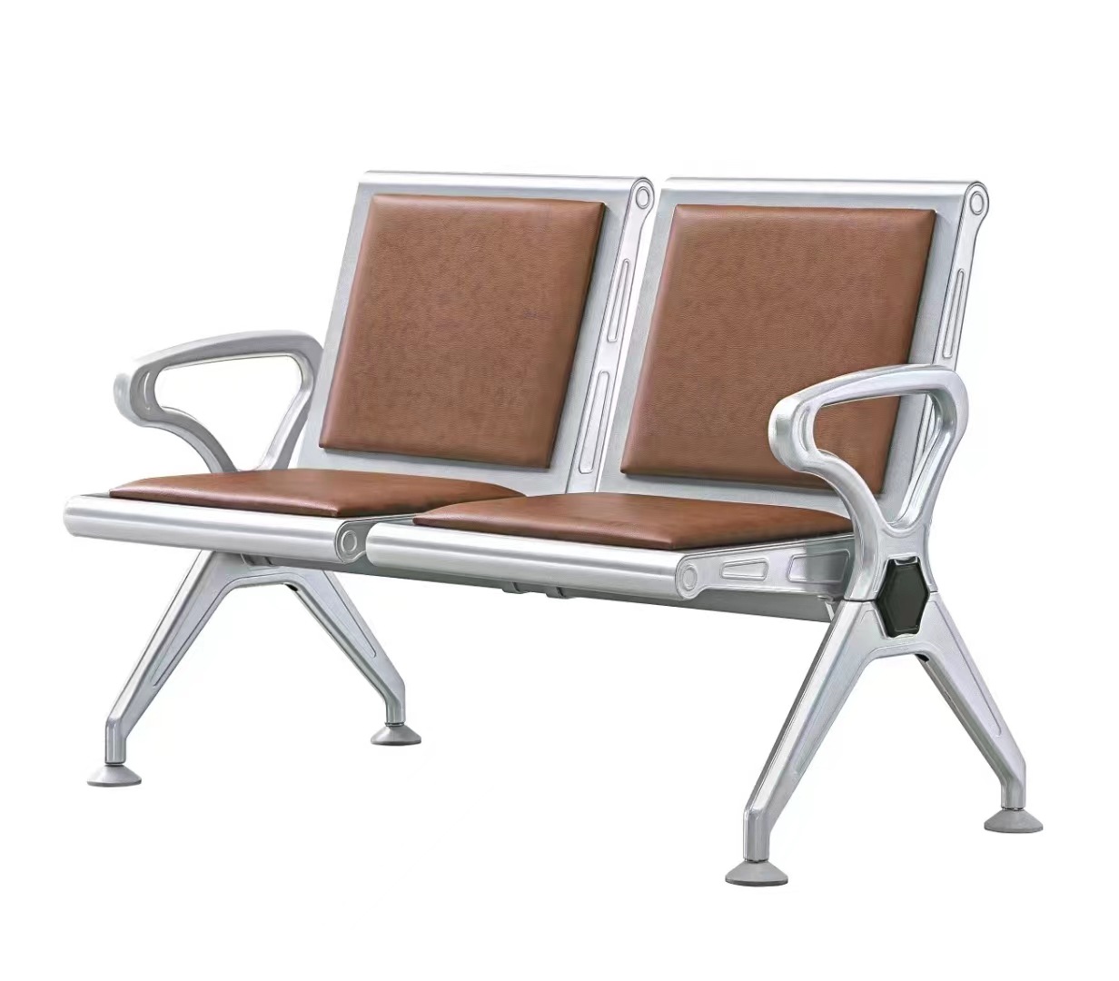 Silla de acero laminado en frío DL6013, silla hexagonal para tres personas, silla de espera, asientos públicos, silla de aeropuerto con reposabrazos