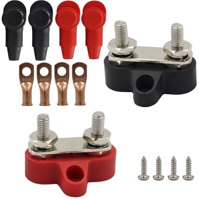 Power supply, ignition system accessories – stud with wiring suit - red-and-black-matching-double-stud-with-gasket-m6