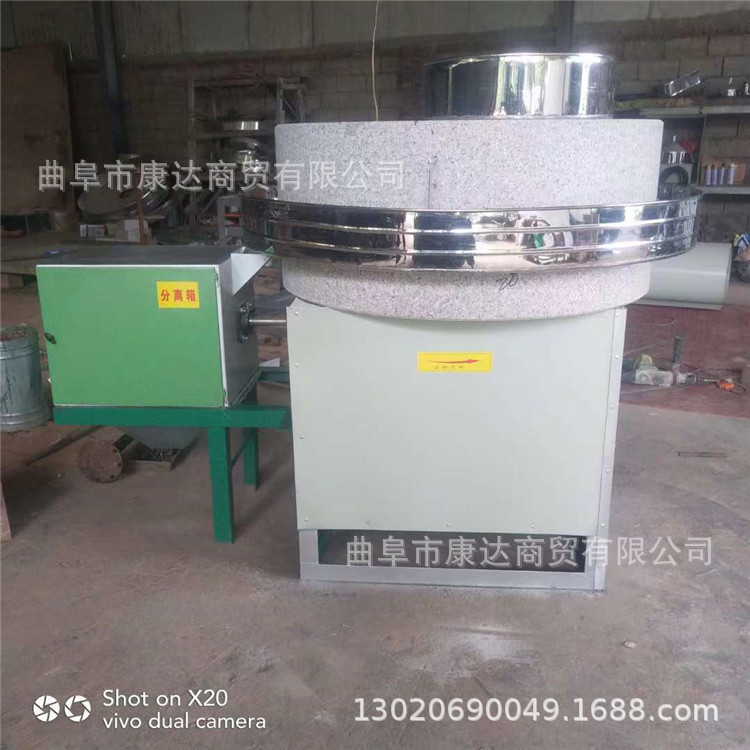 天然青石石磨肠粉机 半自动石磨小麦面粉机 全豆腐石磨机