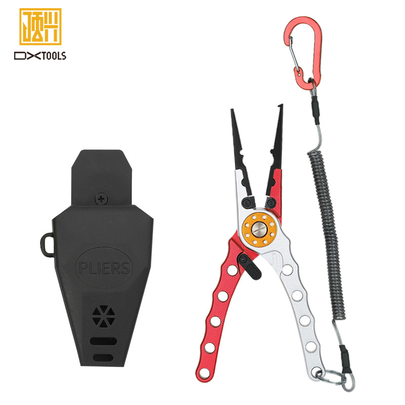 Línea de corte de bucle abierto Luya abrazadera Cable de presión Cinturón de plomo perdido cuerda de aleación de aluminio multifunción tijeras de pesca dispositivo de control de peces