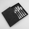 Cross -border stainless steel knife fork spoon 1010 tableware plated black titanium sand light bull buckle knife fork spoon western tableware set