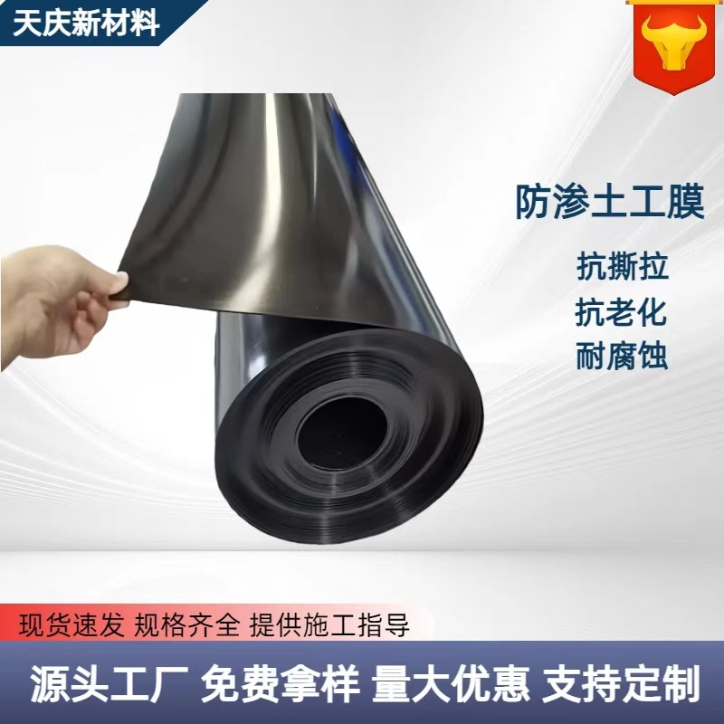 土工膜蓄水池氧化塘防渗膜0.8mm沼气池刚性填埋场国标hdpe土工膜