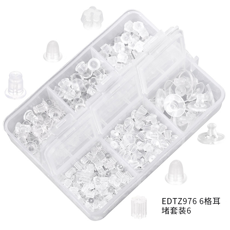 Cross-border Explosions Amazon shein Ear Plug suit Combination Ear Stud Rear Plug Plastic Silicone Plug Loose Suitable