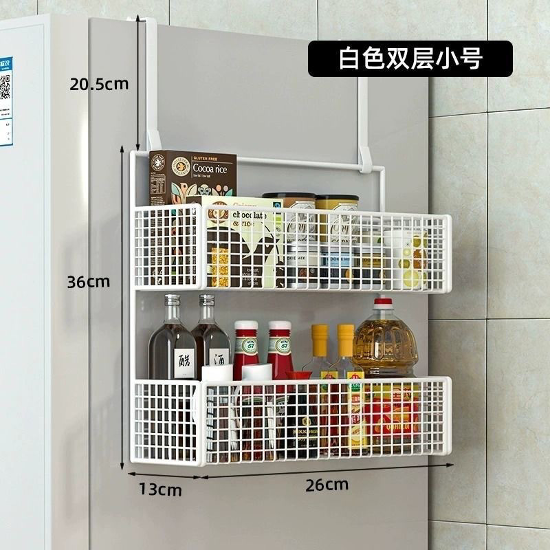 冷蔵庫棚側収納外側壁掛けキッチン冷蔵庫横フック収納棚整理神器|undefined