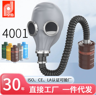 Puda 4001 Model Grimace Gas Mask Decorative Manufacturer Gas Mask Full Face Mask for Pesticide Application Laboratory Protective Mask