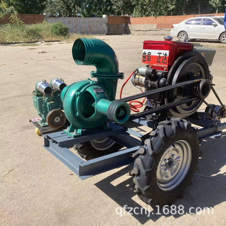 Большой поток противопаводковых и дренажных насосов для городского спасения 6-дюймовый самовсасывающий насос одноцилиндровый дизельный насос