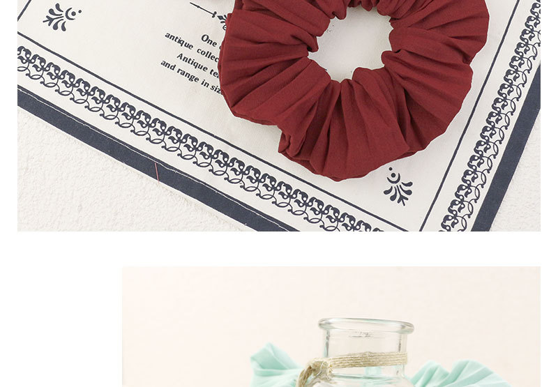 Simple Style Solid Color Cloth Pleated Hair Tie 1 Piece display picture 3