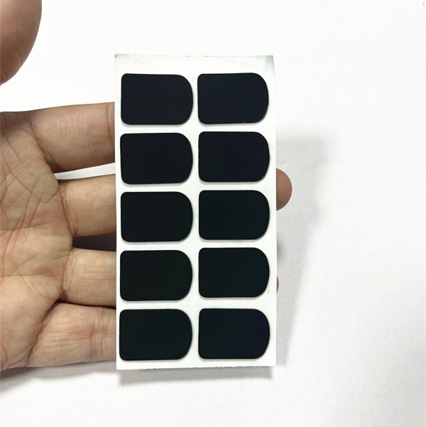 Almohadilla dental 0.8MM cuadrado negro 10 piezas/juego; silicona; YS