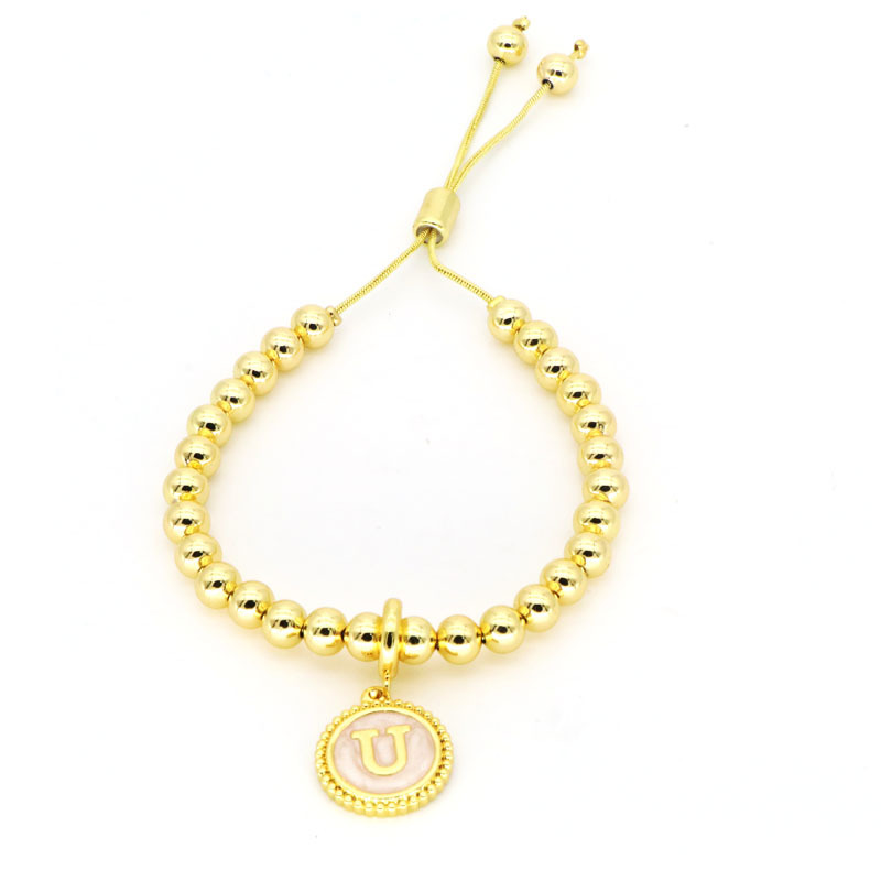 16g Weight Copper Pendant Material Bracelets Classification Copper Chain Material 1 Piece Quantity Daily Occasion Copper Material Letter Pattern Women's Gender Simple Style Style Copper Letter Bracelets 5