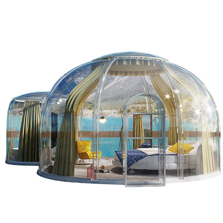 [Ventas directas de fábrica] Internet celebridad burbuja casa PC cielo estrellado B & B camping habitación transparente reloj al aire libre en cielo estrellado Casa