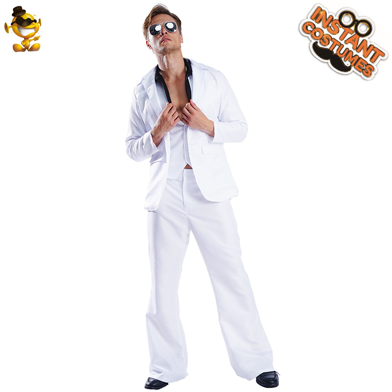 Traje de escenario de discoteca retro de los hombres adultos 80 traje de rendimiento traje de cosplay traje de rol