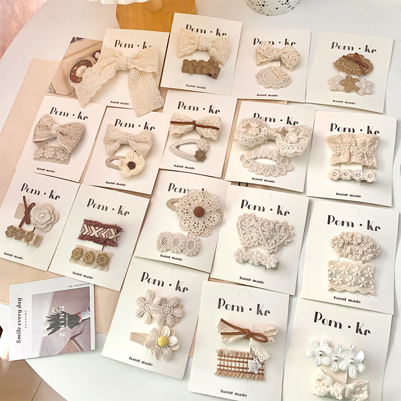25g Weight Hair Clip Hair Accessories Type 2 Pack Quantity Sweet Kid'S Bow Knot Leather Hair Clip