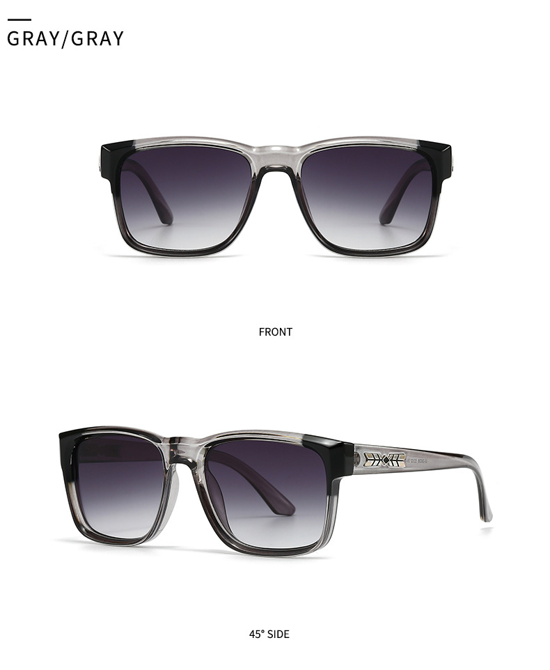 Cross-border Miami beach sunglasses rice nails European and American street photography ins net red model square sunglasses men's 3608_voghion.com