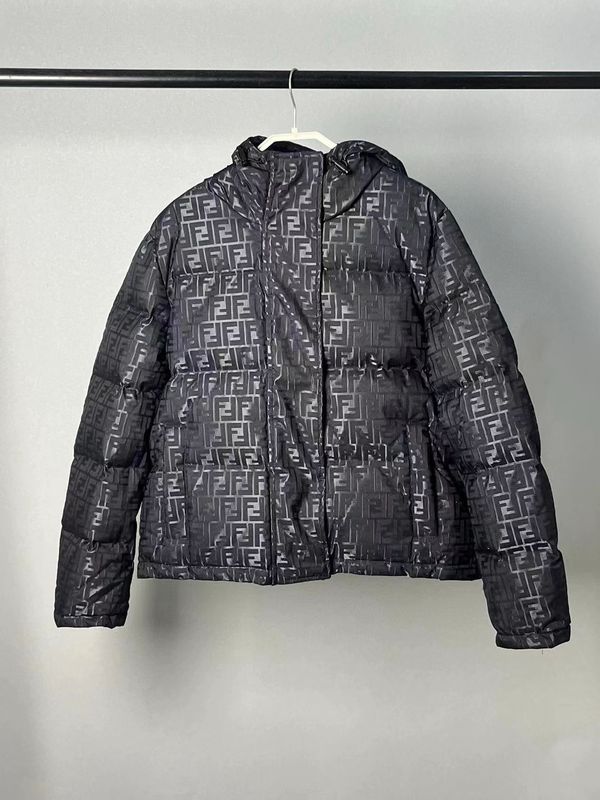 90白鸭绒双F印花连帽男士冬季羽绒服外套men feather witner coat|undefined