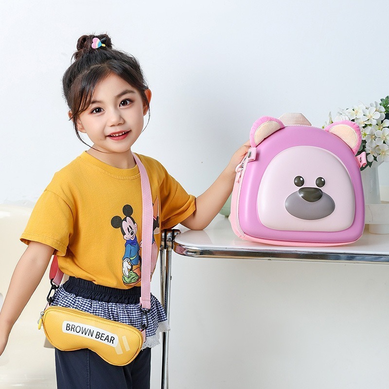 2025 oso creativo de dibujos animados mochila infantil divertida mochila de jardín de infantes de 3 a 6 años mochila pequeña