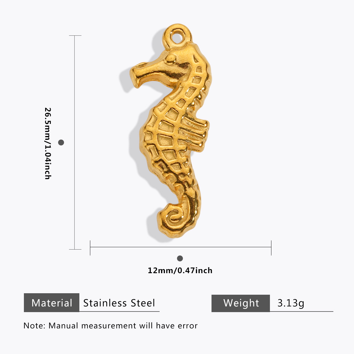 4g Weight Pendant Jewelry Making Type DIY Jewelry Accessories Classification 5 PCS/Package Quantity 304 Stainless Steel Material Conch, Hippocampus, Shell Pattern All Seasons Season Plating Design Simple Style, Classic Style Style 5 PCS/Package 304 Stainless Steel Conch Hippocampus Shell Pendant DIY Jewelry Accessories 12