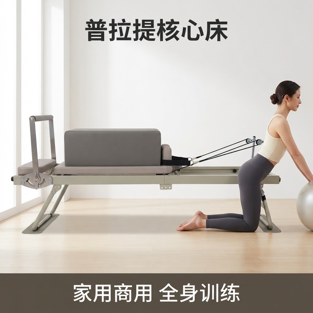 Pilates Core Bed Home and Commercial Training Equipment Full-Body Fat-Burning and Body-Shaping Yoga Equipment with Square Box Slide Rail