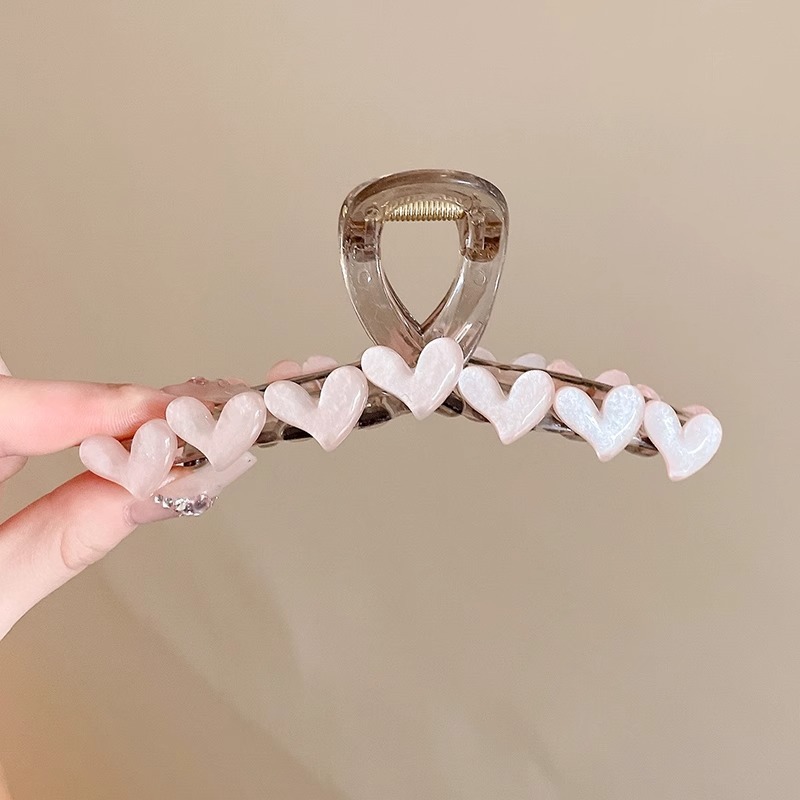 Accesorios para el cabello de pinza de tiburón de acrílico grande de Corea, clip de agarre para el cabello de disco simple, tocado de horquilla de cabeza femenina al por mayor