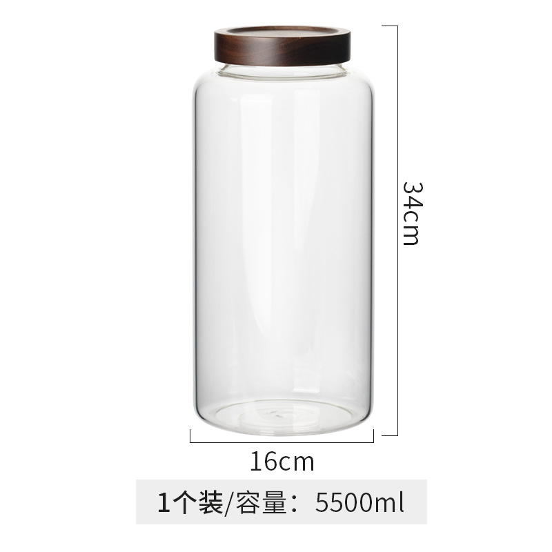 Tarro de almacenamiento de vidrio de grado alimenticio para el hogar Tarro sellado Tarro de almacenamiento Tarro de vidrio Tarro de vidrio Tarro de café Tarro de té