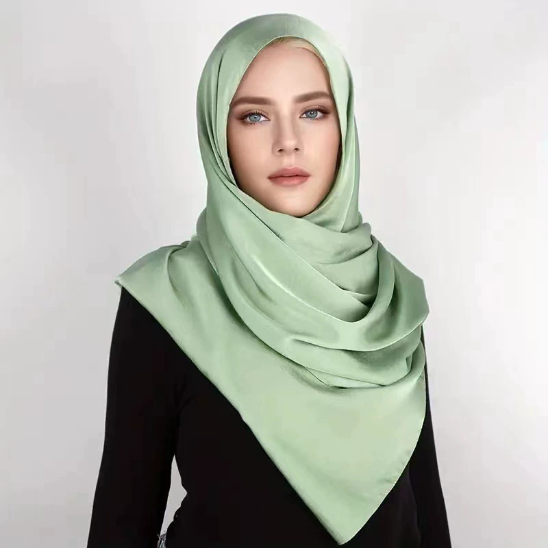 (Cross-border trading), solid silk beach scarf, Korean style, sun protection