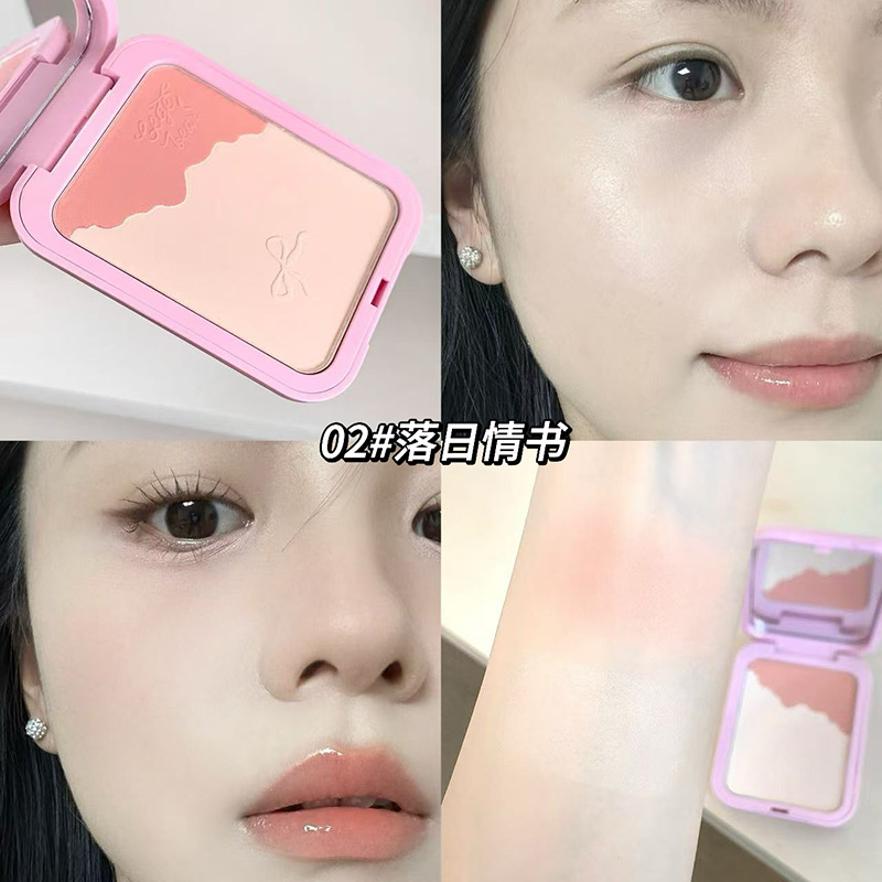 Nuevo producto Gege bear blush polvo transparente brillante 2 - en - 1 maquillaje transparente brillante maquillaje natural