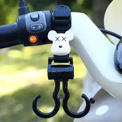 Hanging Hook, Baby Stroller Electric — Other Electric Vehicle Accessories - black-double-hook-long-style-chubby-bear-45cm