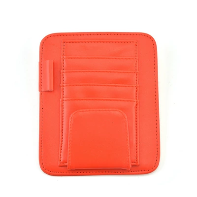 Car Sun Visor Storage Multifunctional Car Glasses Clip/Bill Clip - red