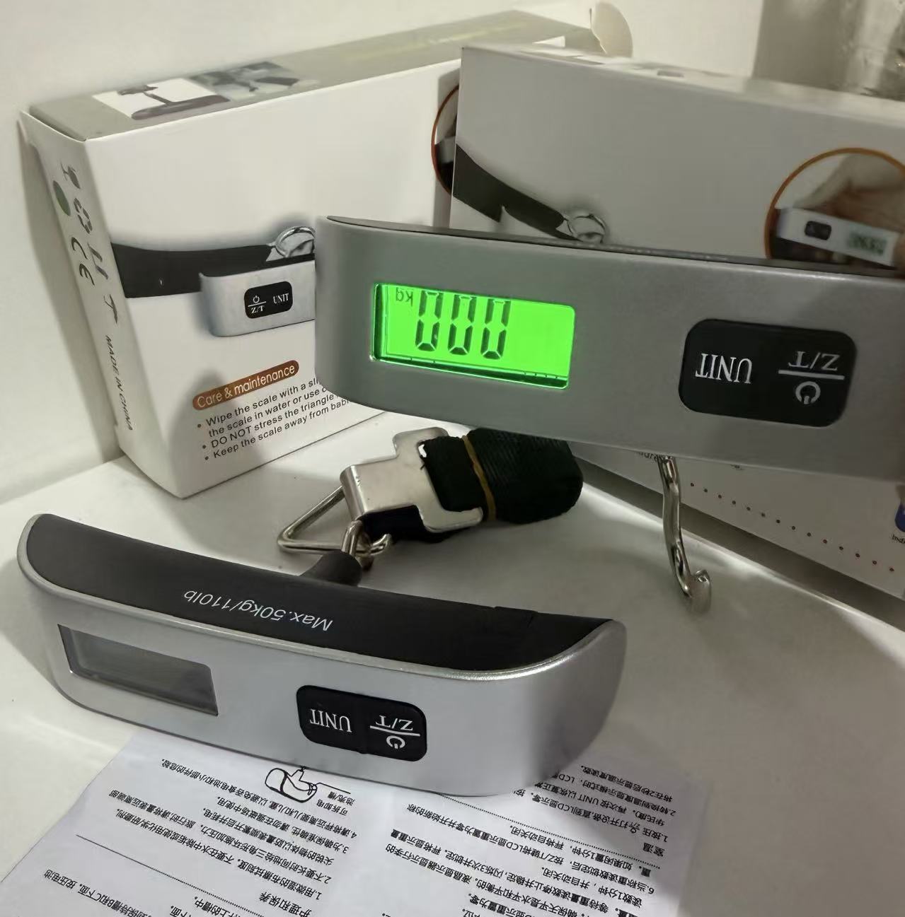 Tragbare tragbare elektronische Waage mit Webband-Hook-Waage Mini-Elektronische Waage Hochpräzisions-Gepäckwaage Haushaltswaage Gemüse-Angelwaage kleine Waage