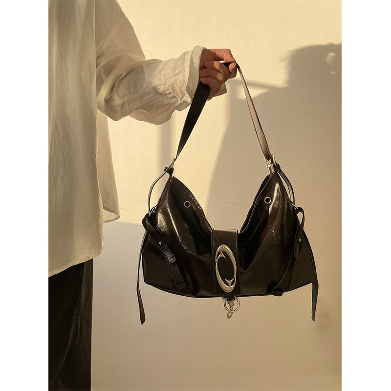Light Luxury Brown Fashionable Versatile Women's Bag 2026 High-End Soft Leather Tote Bag Large Capacity Commuter Crossbody Bag