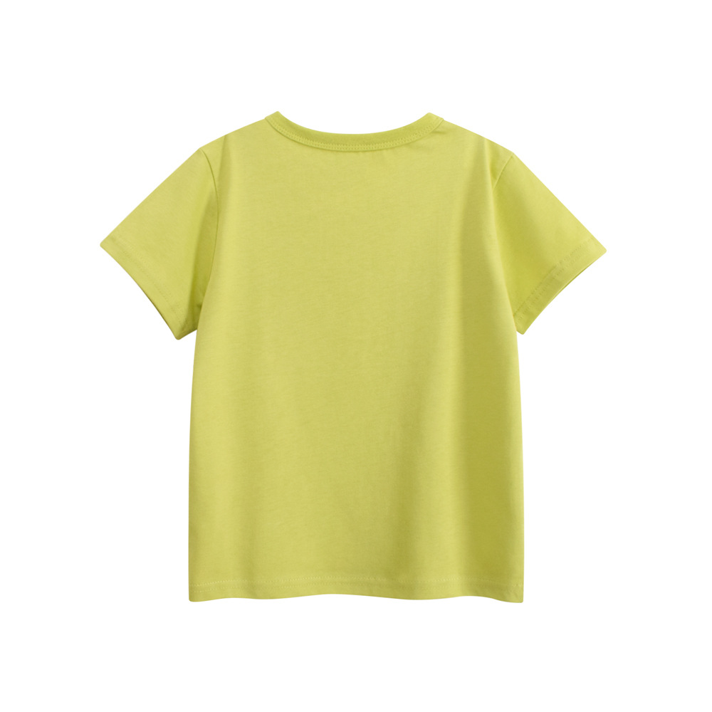 27kids camiseta de manga corta para niños verano nuevo estilo ropa de bebé para niños top de dinosaurio de dibujos animados cabello de una pieza