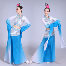 中国风表演服气质优雅古典舞嫦娥奔月渐变汉服敦煌飞天演出舞蹈服