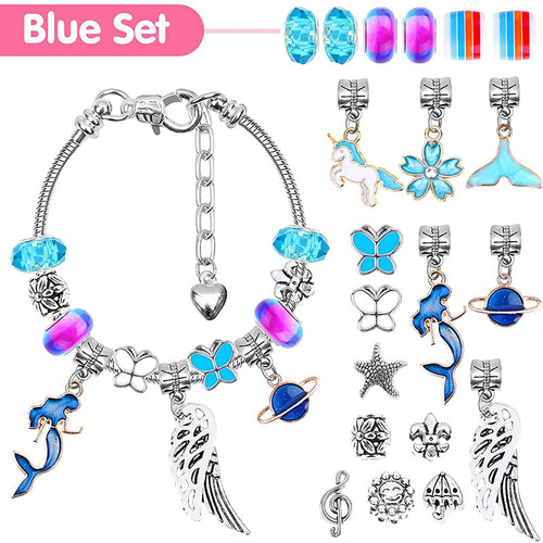 112pcs Amazon Hot Products Crystal Large Hole Bead Combination Bracelet Set DIY Bracelet Set Children’s Gift