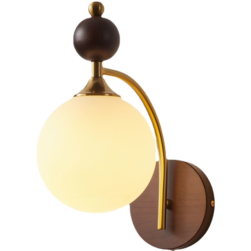 Dormitorio cabezal de la cama lámpara de esquina lámpara de pared ventana medieval lámpara de pared balcón escaleras chinas lujosas de alto nivel dormitorio principal