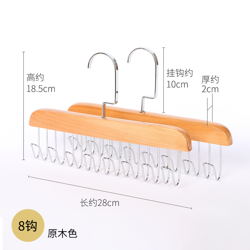 Color de madera 8 ganchos