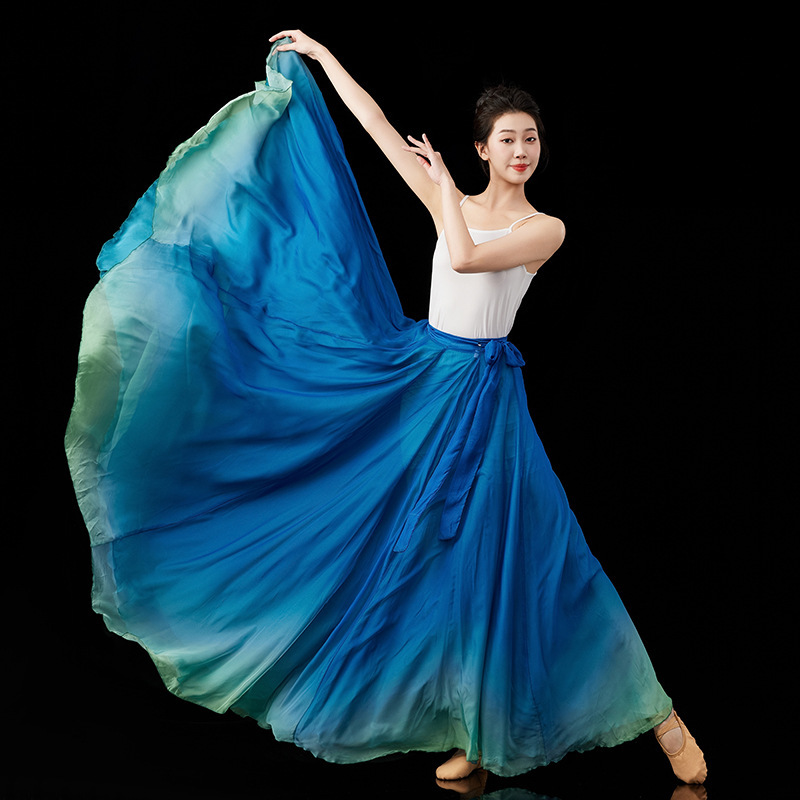 Classical dance costume 720 degrees large swing skirt dance practice performance costume fairy elegant modern dance