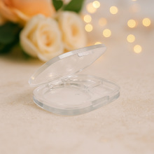 透明长方形三色眼影盒 3格腮红盘 DIY分装盒收纳空盒子