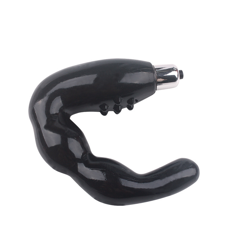 V-Shaped Vibrating Prostate Massager, TPE, Button Control, Adult Anal Toy — detail image 11
