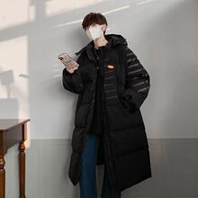 超长超厚羽绒服男冬季高个子过膝中长款大码东北极寒大衣外套